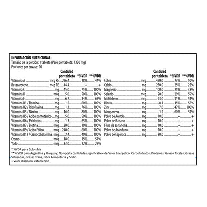 Multivitamínico Daily Plus Nutrilite (12 Vitaminas + 10 Minerales)